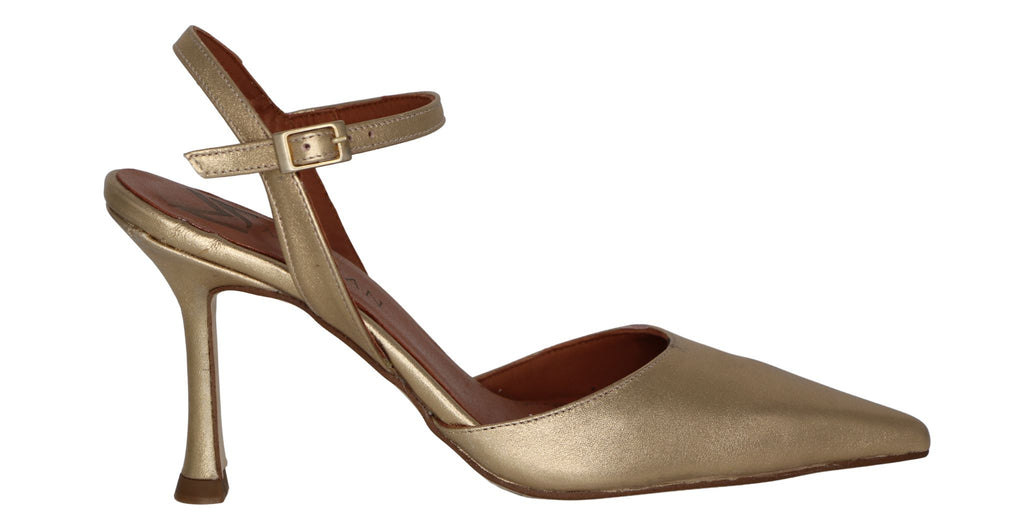MARIAN Gold Leather Point Toe Shoe