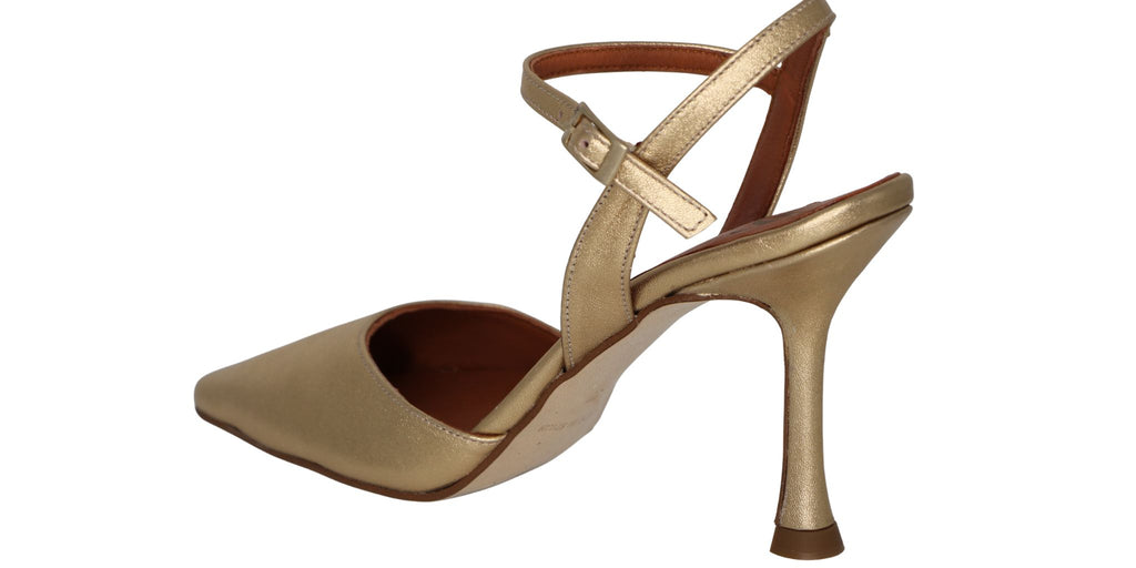 MARIAN -Gold- Leather- Point -Toe- Shoe-1