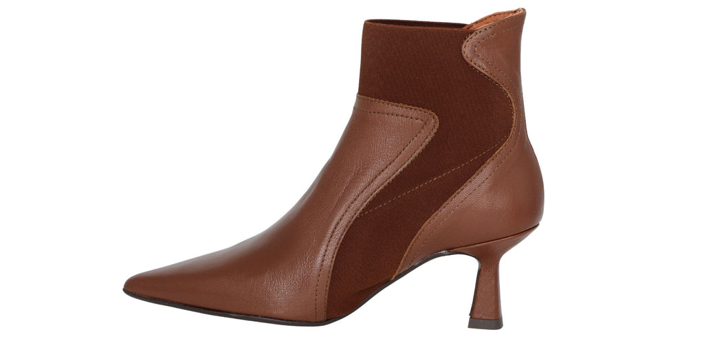 Marian-  Tan -Leather- Pointed- Toe -Ankle- Boot