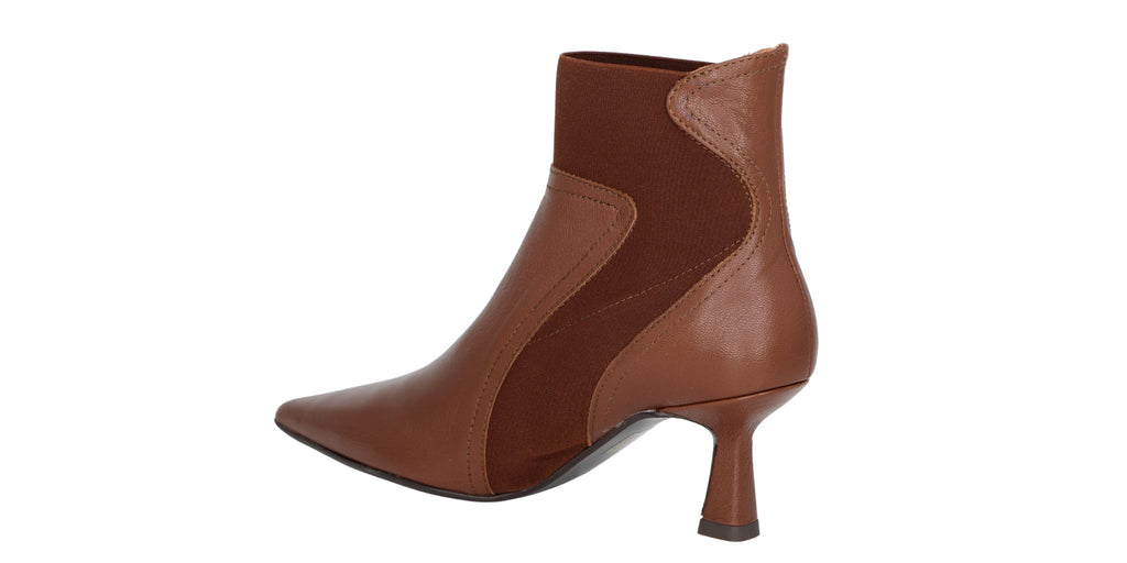 Marian-  Tan -Leather- Pointed- Toe -Ankle- Boot