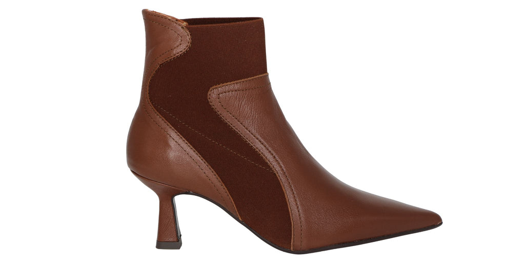 Marian-  Tan -Leather- Pointed- Toe -Ankle- Boot