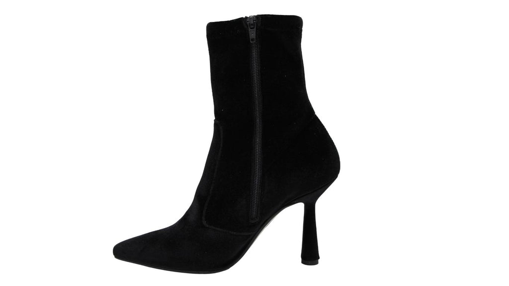 Marian-womens-black-velvet-sock-heeled-ankle-boot