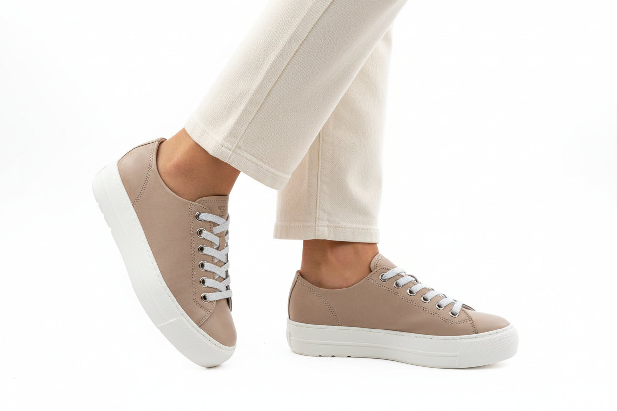 PAUL GREEN Tan platform Trainer 4790 – Fabucci Shoes