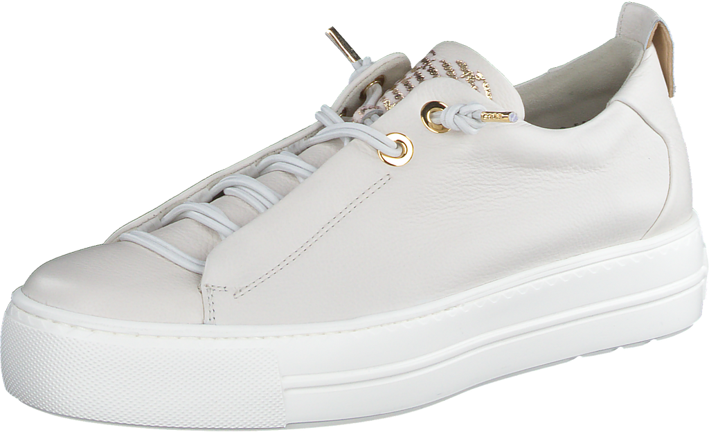 paul green ivory leather trainer 5017