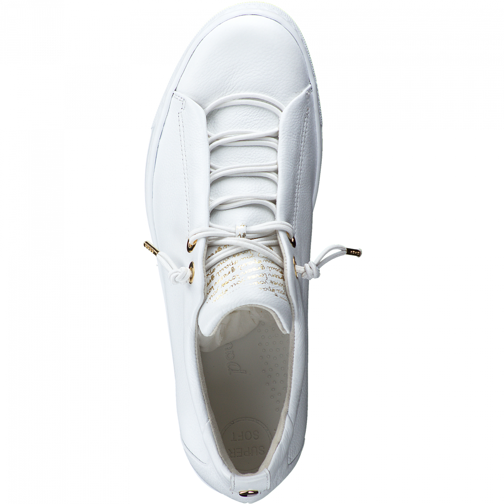 PAUL-GREEN-White-Leather-Trainers-5017