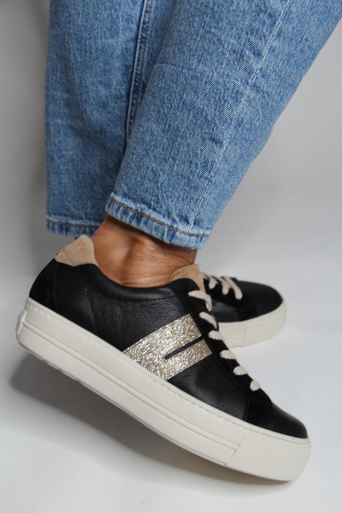 paulgreen-black-leather-platform-trainer