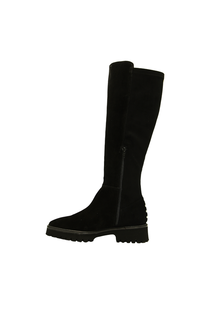 Pedro-Miralles-Black-sUEDE-and-Stretch-Knee-Boot