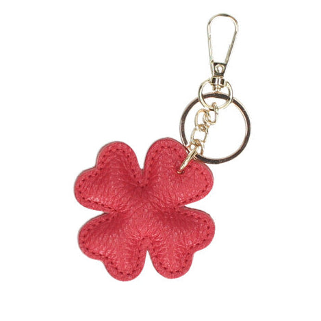 Red Leather Key Ring / Bag Charm