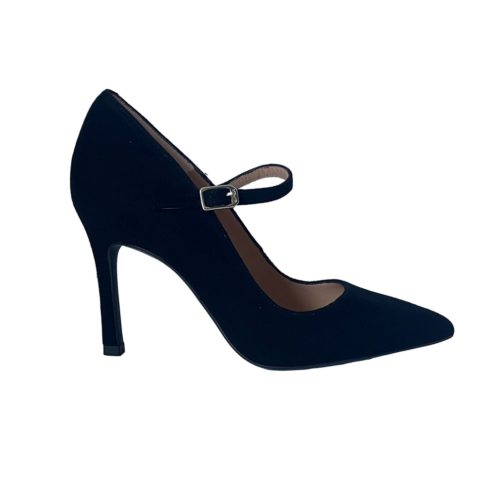 UNISA -Black- Suede- Heeled - Mary- Jane -TUCHEL