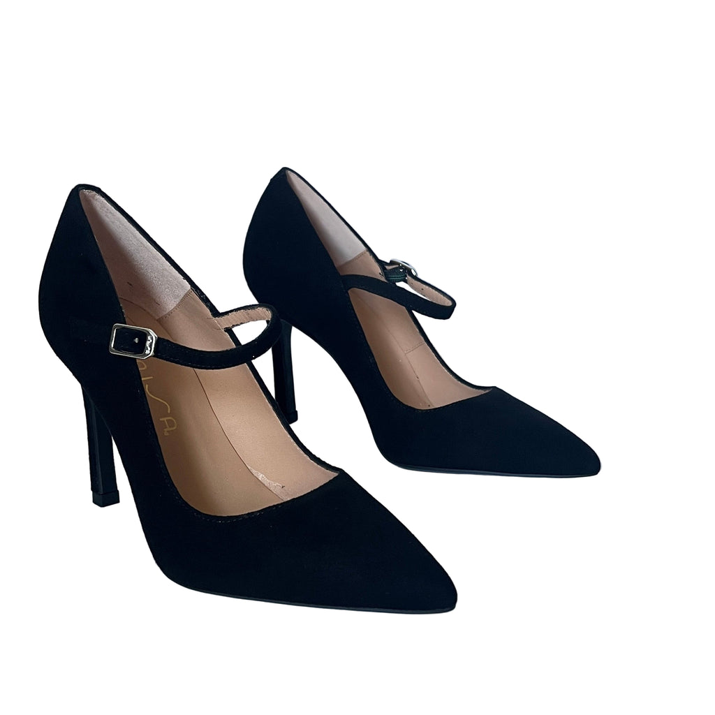 UNISA -Black- Suede- Heeled - Mary- Jane -TUCHEL