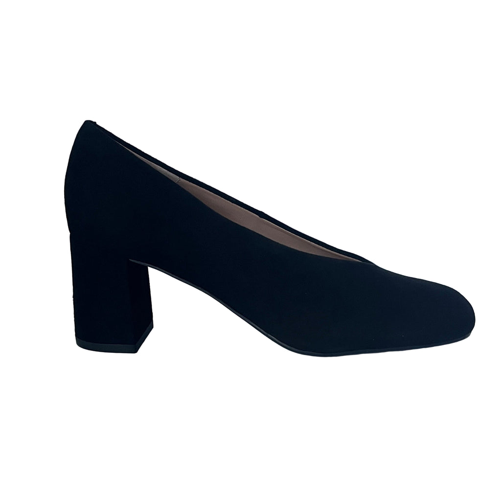 UNISA -MURLA - Black -Suede -V-Cut -Shoe