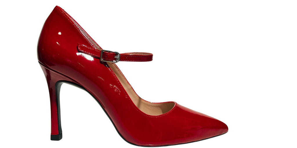 UNISA Raspberry Patent Heeled  Mary Jane TUCHEL