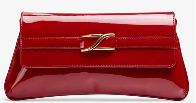UNISA ZBLAIR Raspberry Patent Clutch Bag