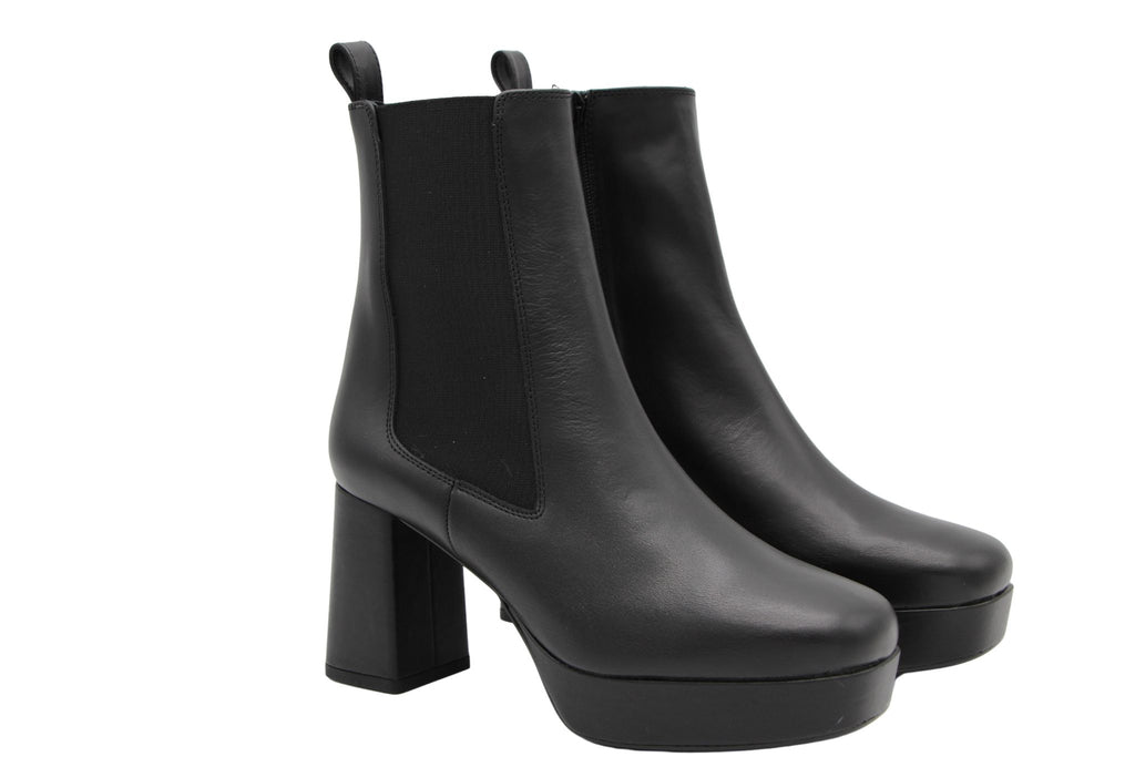 Unisa--Marlow-Black-leather-platform-ankle-boot
