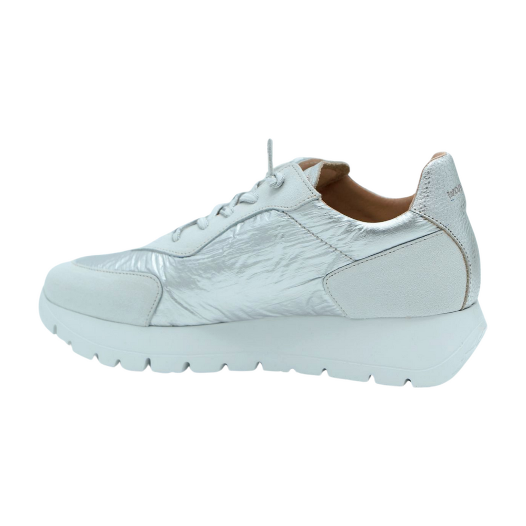 WONDERS---A-2464--White--Silver--Trainer
