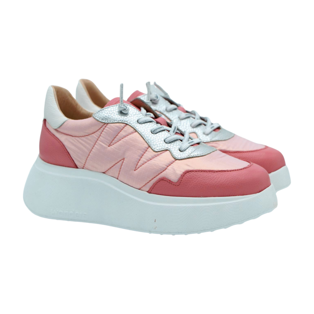 WONDERS--A-3602--Pale--Pink--Chunky--Leather--Trainers