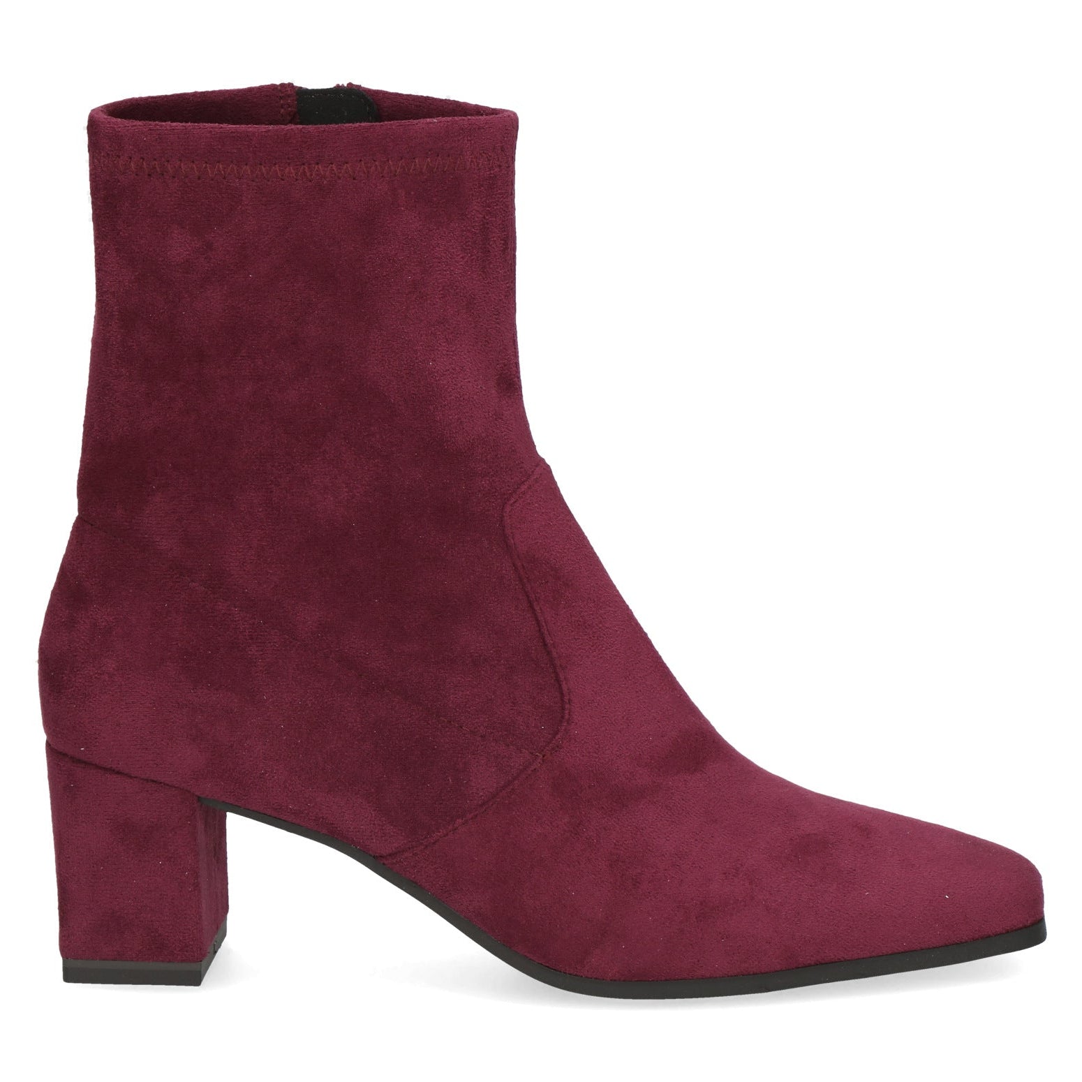 CAPRICE Burgundy Suede Stretch Ankle Boot – Fabucci Shoes