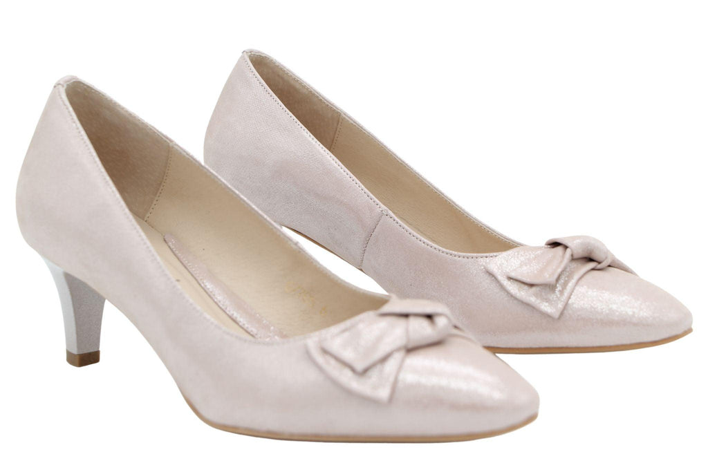 EMIS -Dusty -Pink -Mid -Heel -Shoe -with -Bow