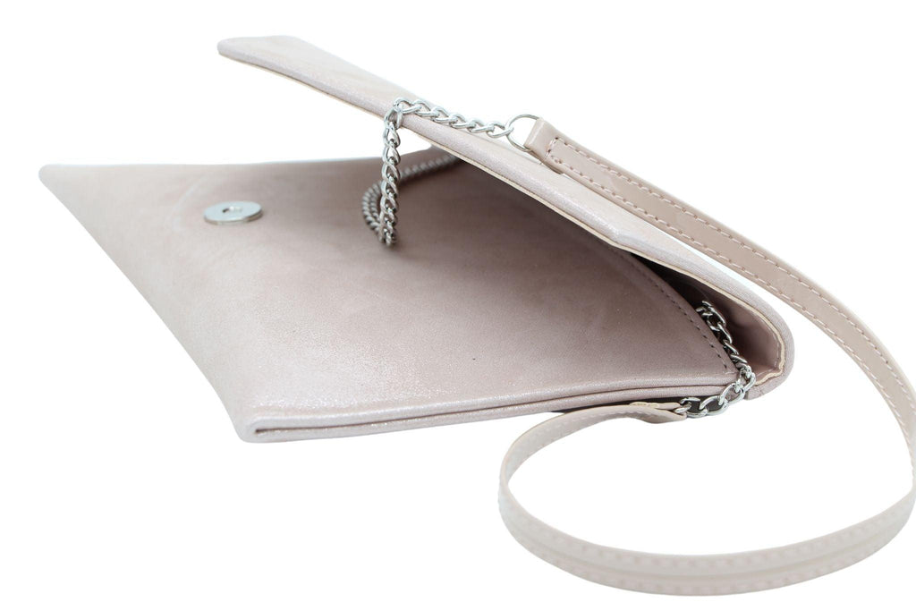 EMIS Pink shimmer Envelope Clutch Bag - Fabucci Shoes