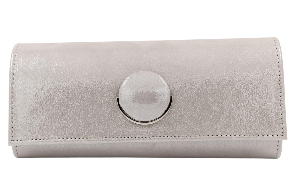EMIS- Silver -Envelope -clutch -bag -with -Button- T22-