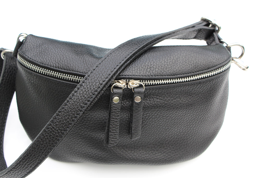 fabucci-black-leather-Bum-Bag-1