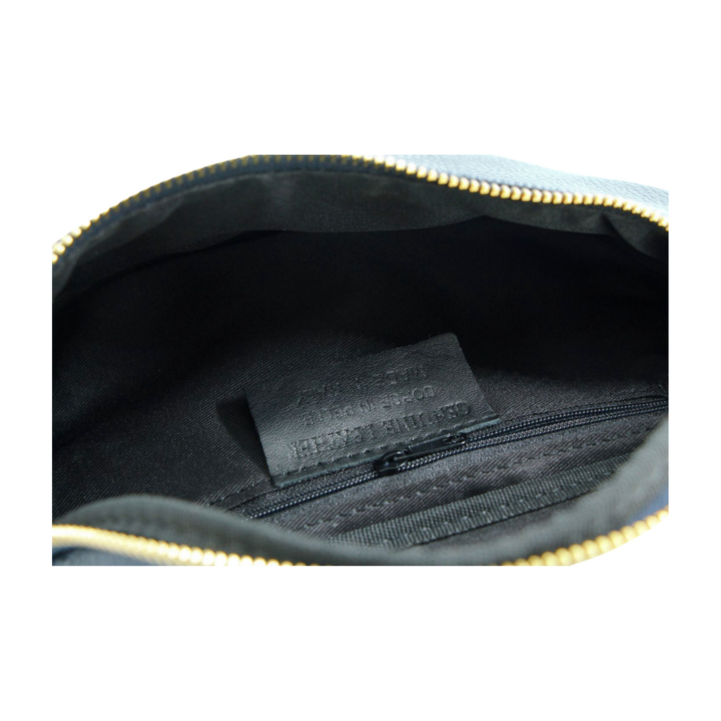 fabucci-black -leather-bum-bag-inside zip
