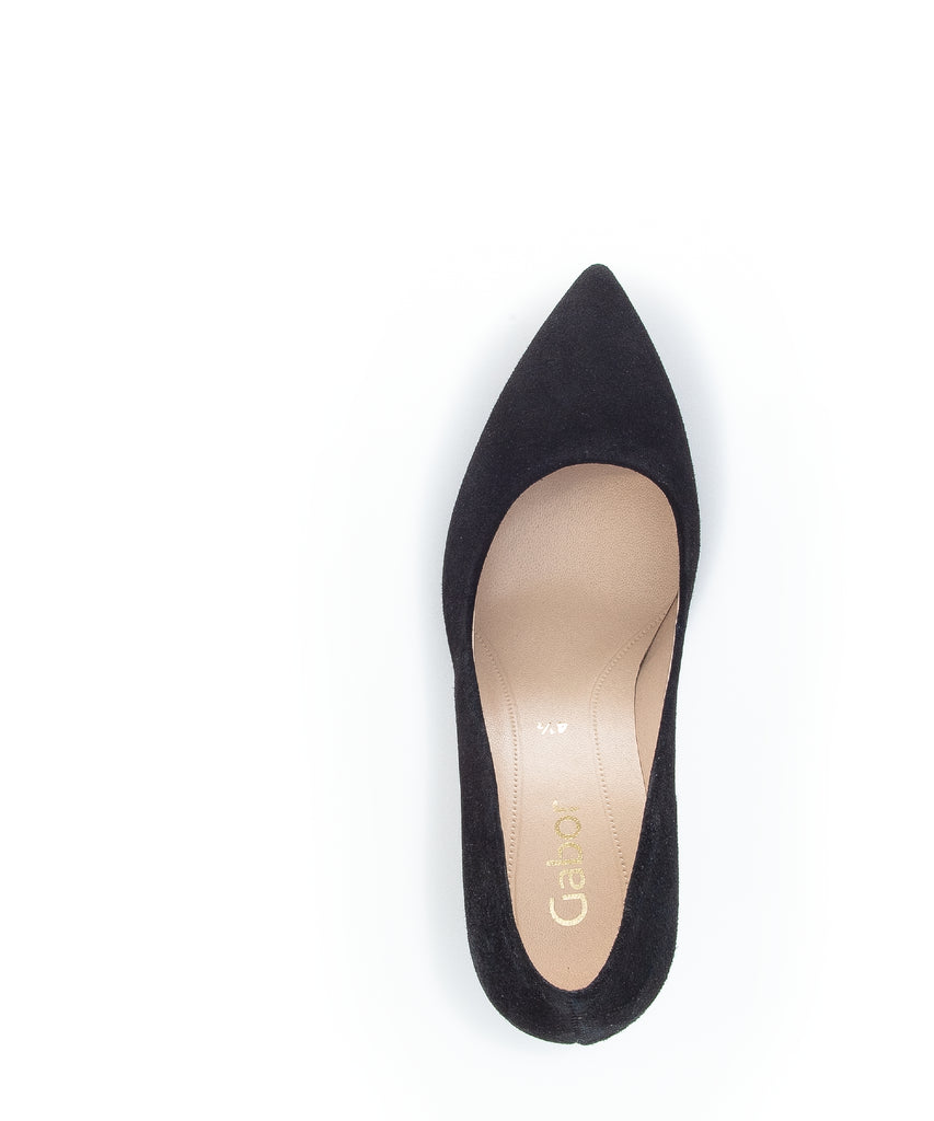 gabor-blACK-suede-pointed-toe-court-shoe