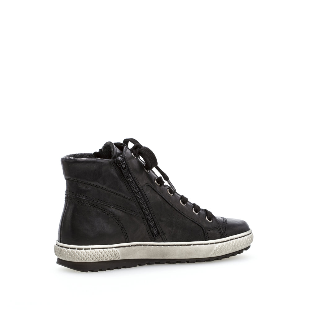 gabor-black-leather -high-top-trainer