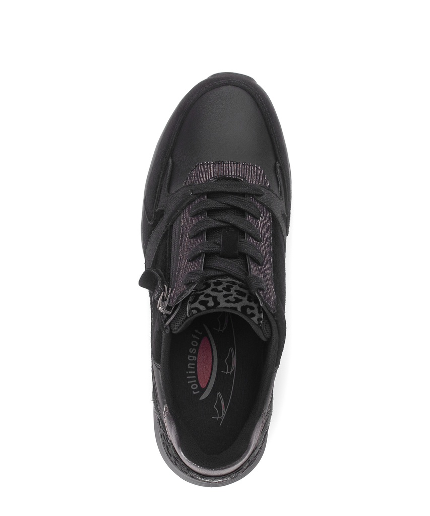 gabor-black-rolling-soft-trainer-87867