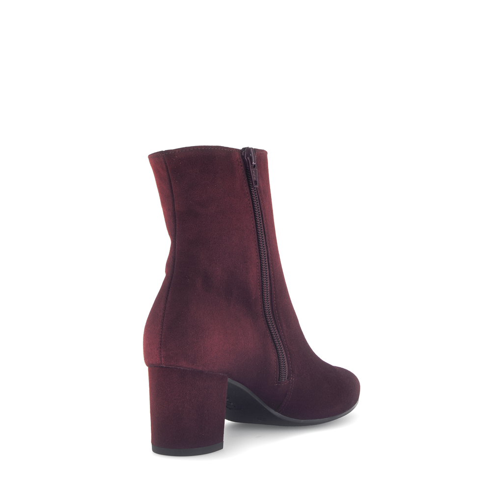 gabor-burgundy-suede-ankle -boot