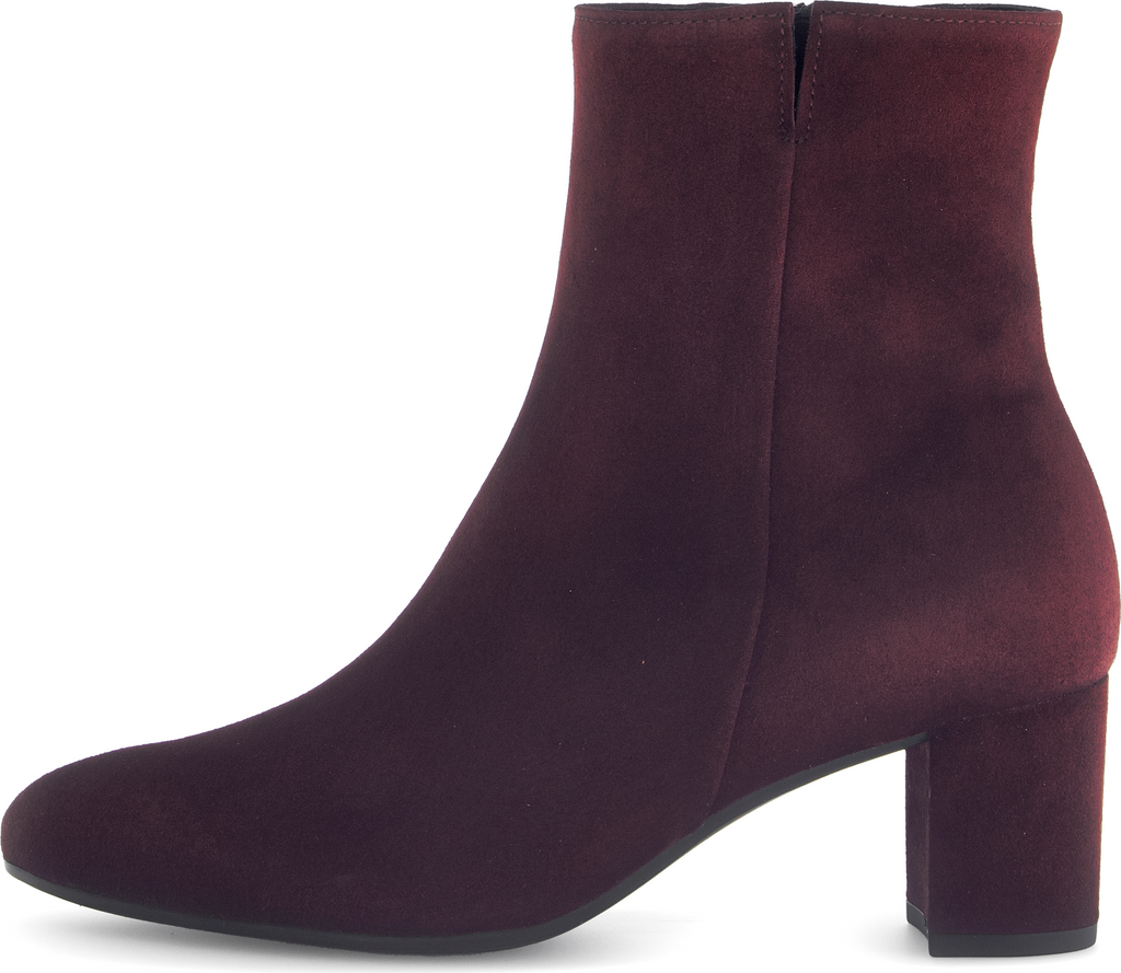gabor-burgundy-suede-ankle -boot