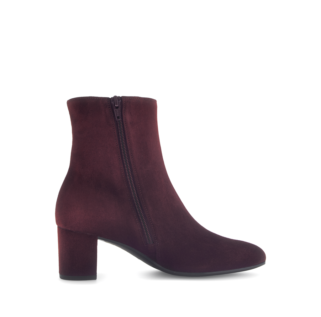 gabor-burgundy-suede-ankle -boot