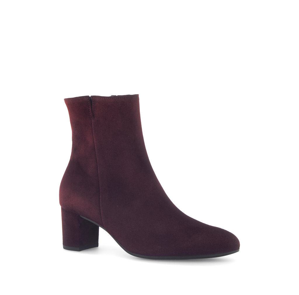 gabor-burgundy-suede-ankle -boot
