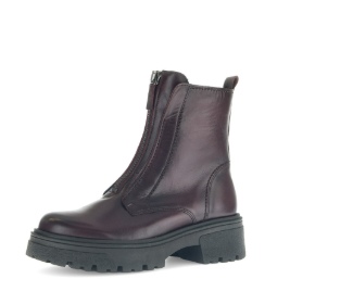 GABOR-Burgundy-ankle- boot-zip-detail