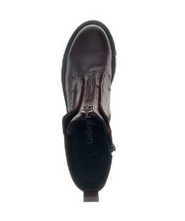 GABOR-Burgundy-ankle- boot-zip-detail