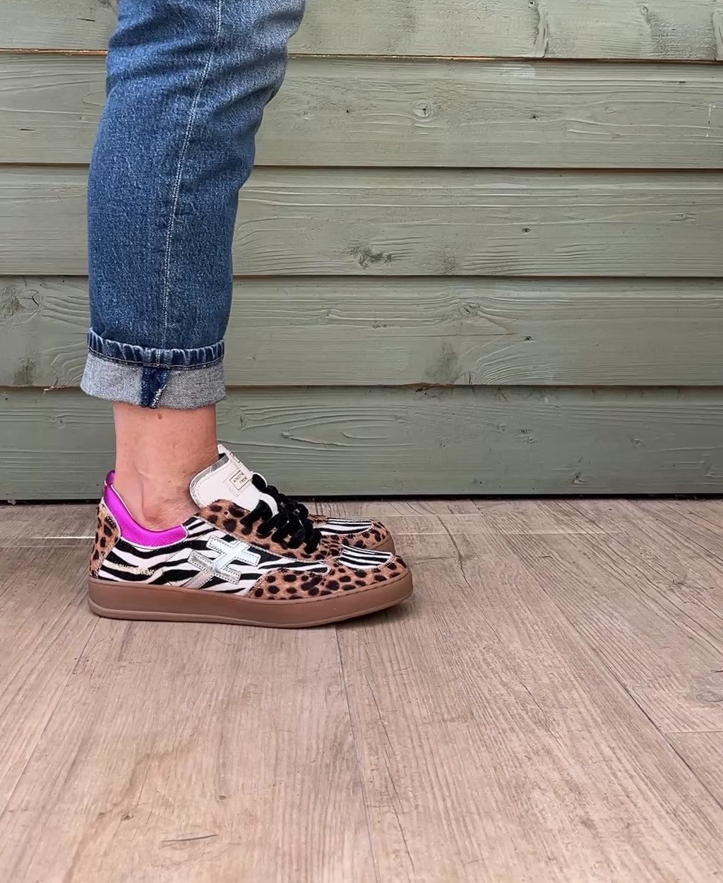 ANOTHER -TREND- Animal -Mix- Print-  Trainer -A034-89