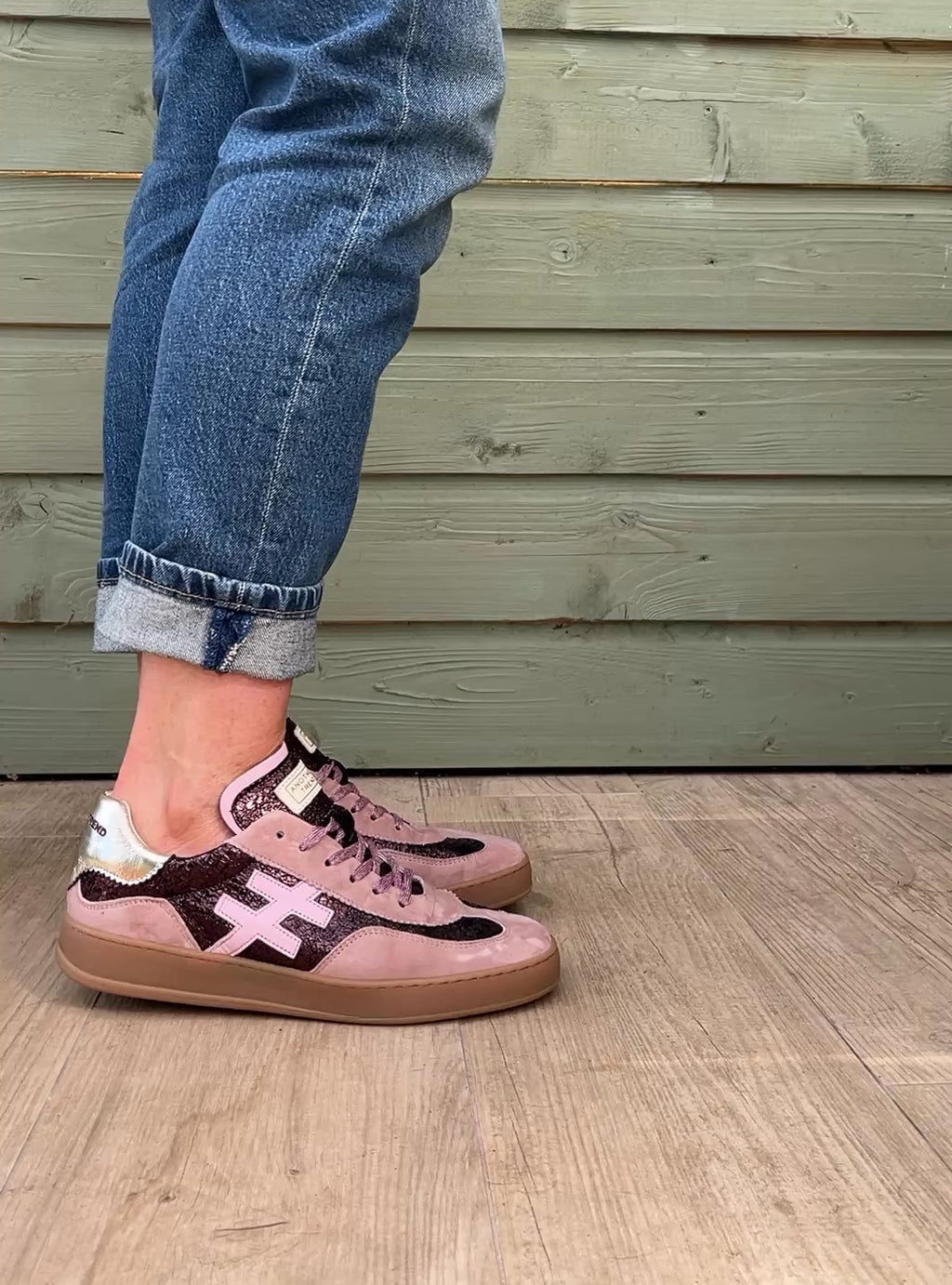 ANOTHER- TREND - Pink - Burgundy -Trainer- A032-87