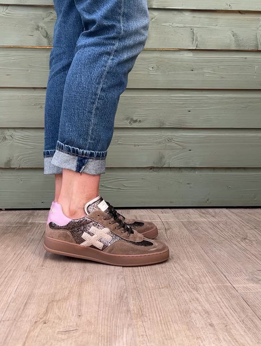 ANOTHER -TREND -Taupe- Bronze- Trainer- A032-87