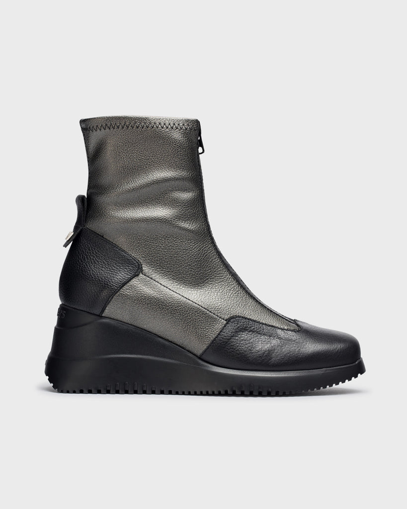 wonders-black-pewter-wedge-ankle-boot -G5614