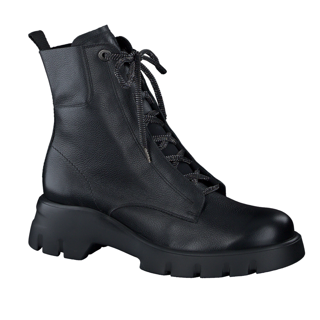 PAUL-GREEN-Black-Leather-Chunky-Combat-Boots