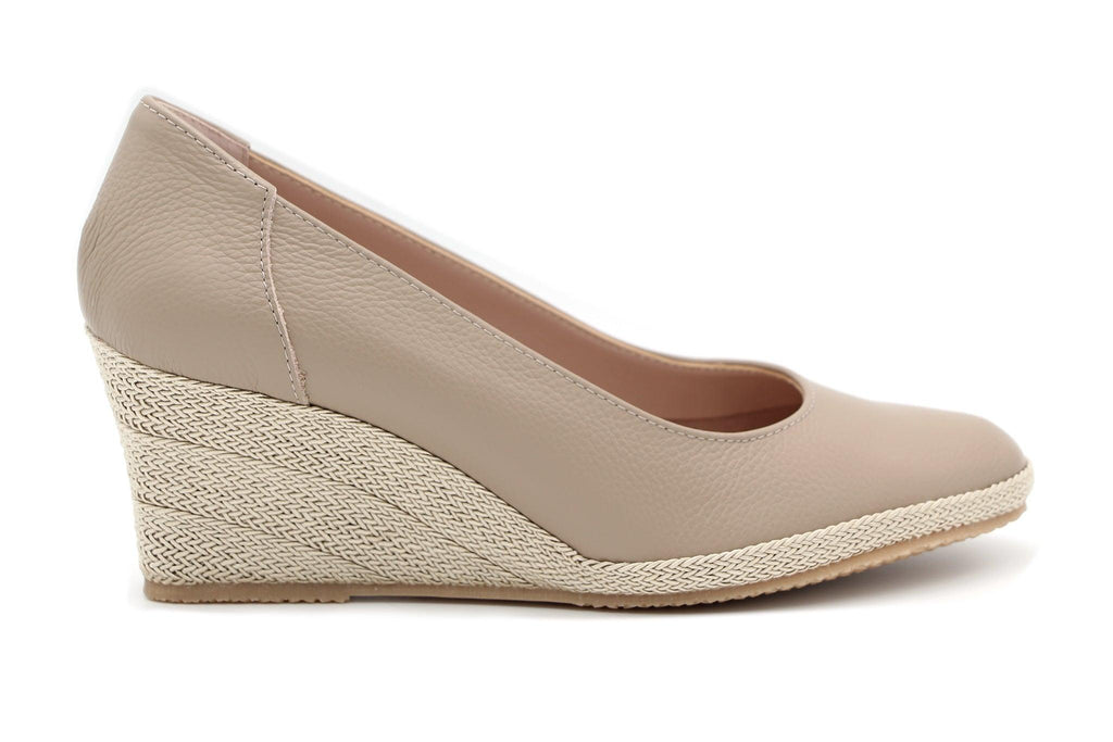 FABUCCI-Taupe-leather-ladies-wedge-shoe