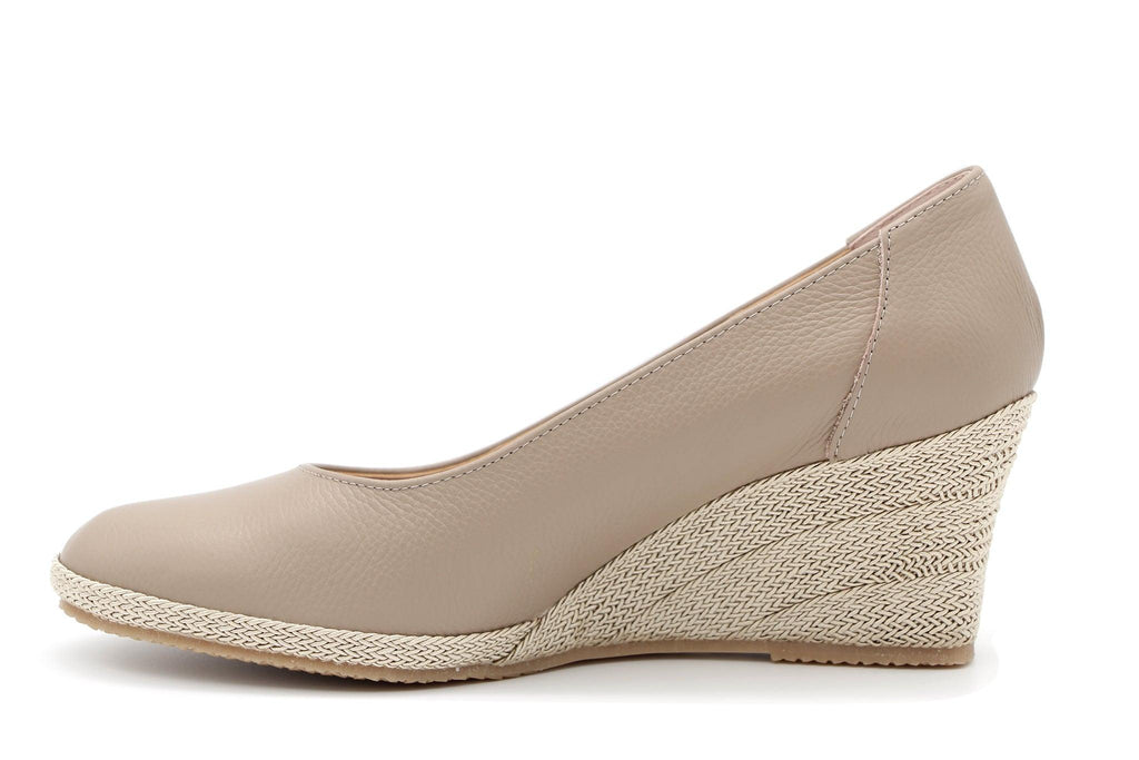 FABUCCI-Taupe-leather-ladies-wedge-shoe
