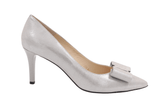 EMIS Silver Shimmer shoe with Bow detail