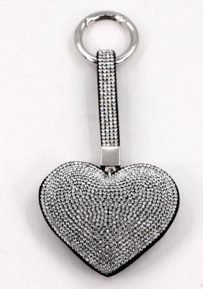 Fabucci 3D Diamante studded Heart Bag Charm /Key ring - Fabucci Shoes