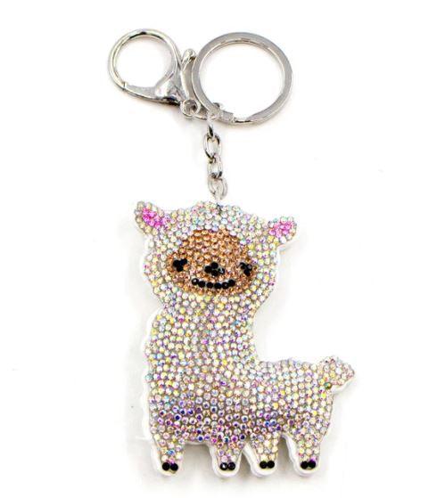 Fabucci Crystal encrusted Llama Bag Charm /Key ring
