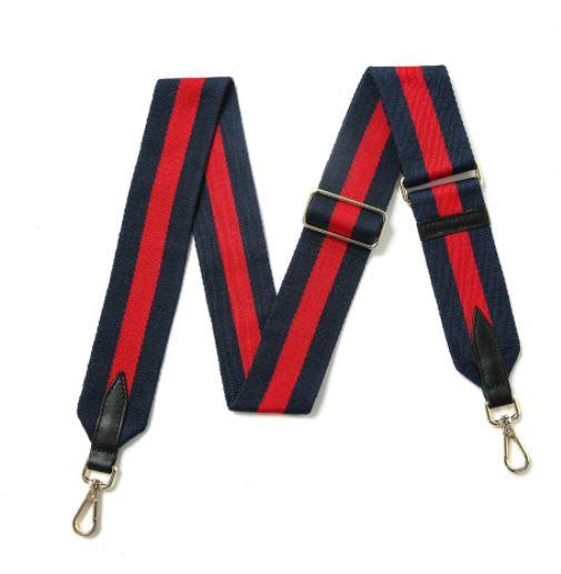 Fabucci Navy & Red Stripe Crossbody/Shoulder strap
