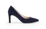 GABOR Navy Suede pointed toe court shoe DANE