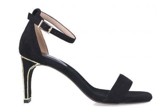 MENBUR Black  suede  Barely there Sandal