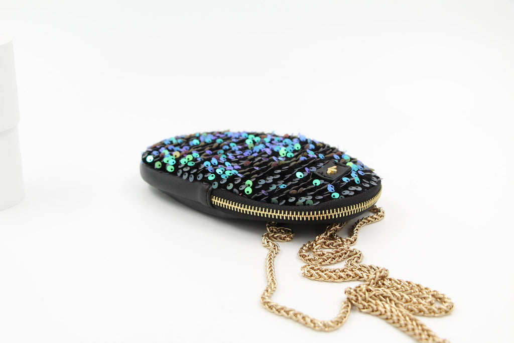 NICA small teal bag with sequins