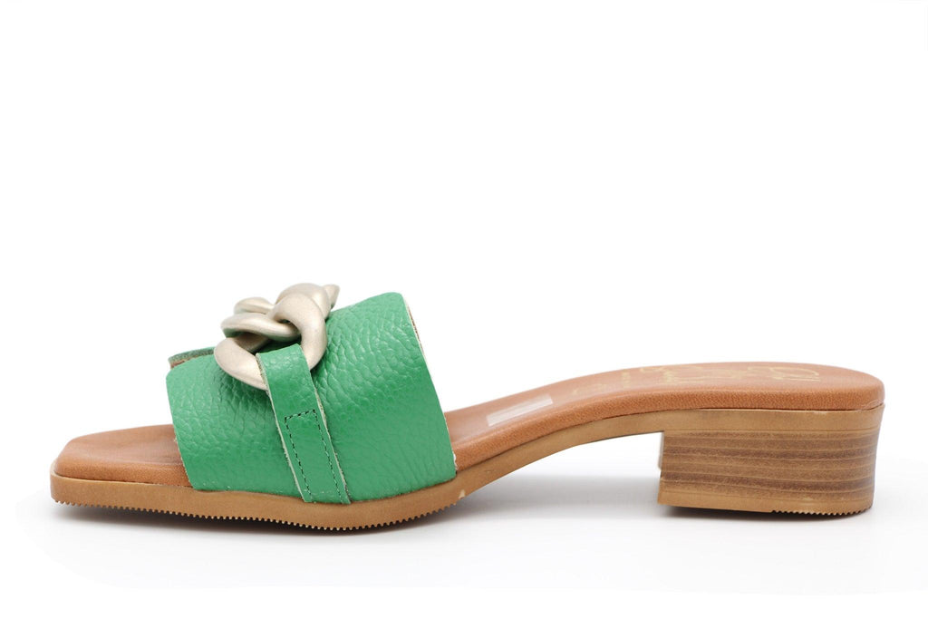    oh-my-sandals-green-mule-with-buckle